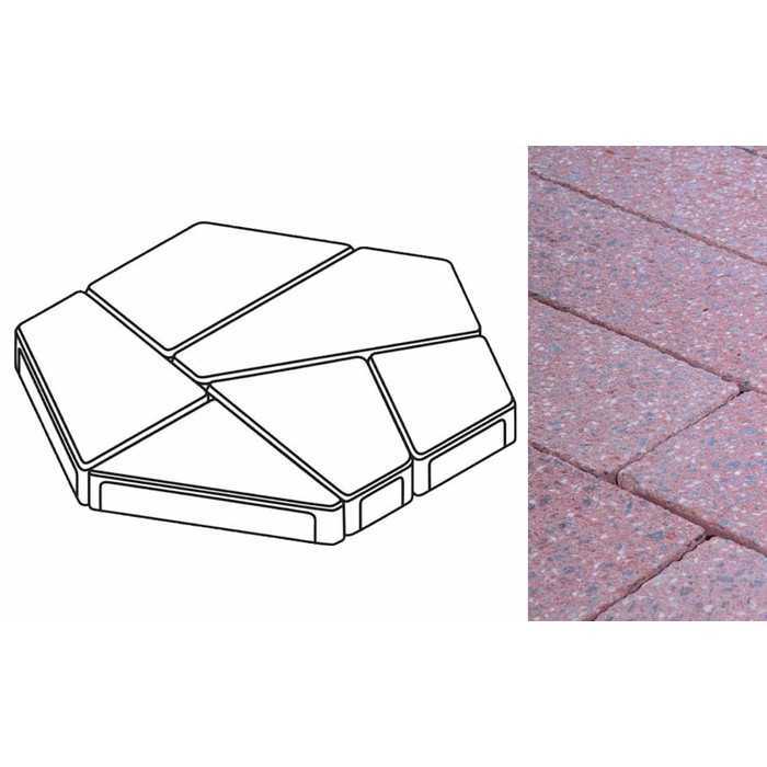 Плита тротуарная Готика Granite FINERRO, полигональ, Ладожский, 893x780x80 мм